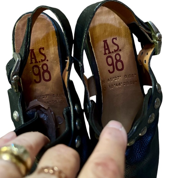 🔥A.S. 98 Galen Studded Learher Slingback Sandal 🔥 - Picture 10 of 14